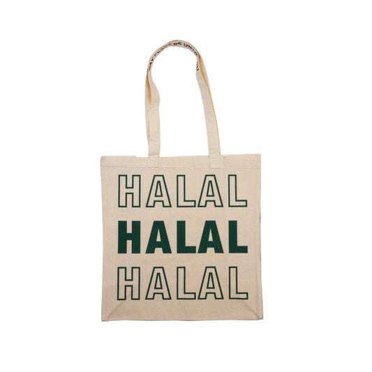 Green Halal Shopping Tote