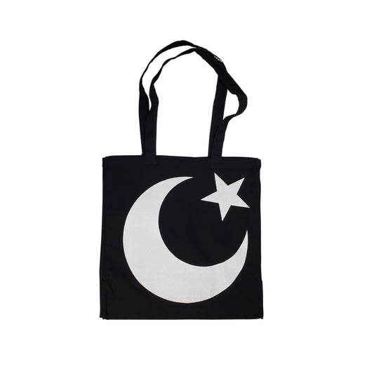 Star & Crescent Black Tote